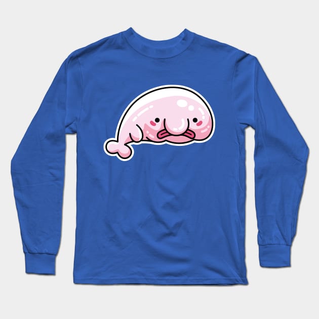 Kawaii Cute Blobfish Long Sleeve T-Shirt by freeves